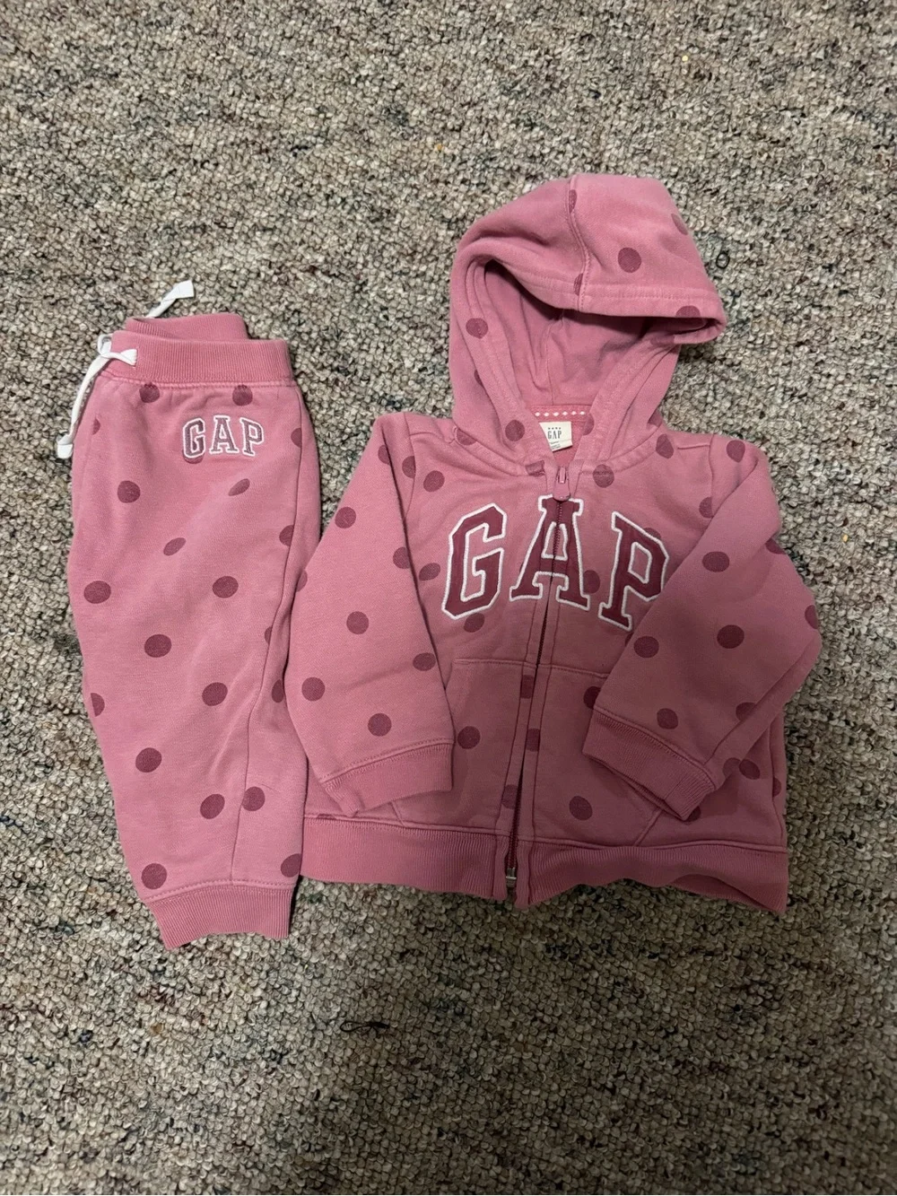 GAP Baby Pink Hooded Zip Sweatshirt